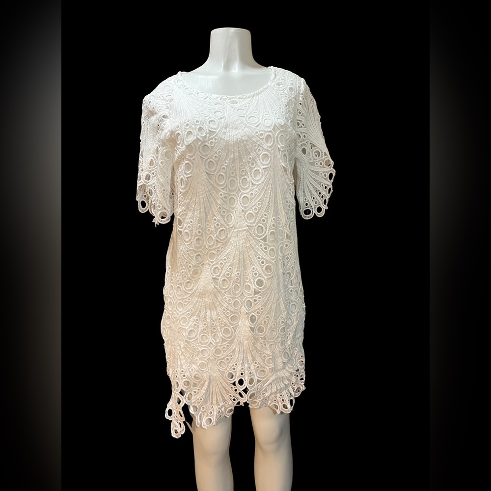 52seven White Lace Eyelet Dress NWT Size 6 | Cocktail, Holiday, Bridal Shower